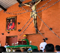 Christ on Chains, Priest in a Helmet After Deadly Cross Fall
