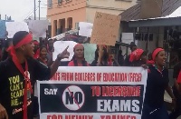 The group hit the streets of Koforidua Friday in a mammoth demonstration to register their concerns.