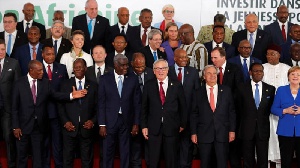 Leaders gather for the family photo at the 5th African Union - European Union  summit in Abidjan