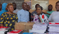 The donation at the Ohiamadwen District Authority (DA) Primary School