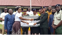 Lady Yaa Achiaa Boadi Nyamekye made the donation of behalf of the church