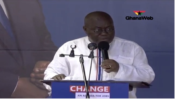 President  Akufo-Addo adressing a rally during the 2016 election campaign