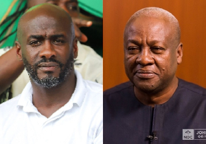 Former Black Stars coach Otto Addo and President John Dramani Mahama