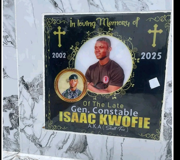Constable Isaac Kwofie and his colleague officer were shot by unknown gun men on April 13