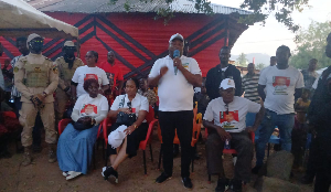 Hassan Ayariga campaigning in Hohoe