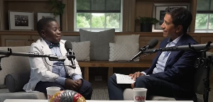 Sean Atitsogbe (Left) during an interview with CNN's Dr Sanjay Gupta