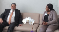 Ayorkor Botchwey with Prime Minister of Saint Vincent