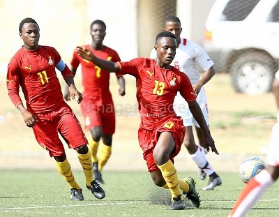 Ghana U17 playing Namibia U20 in a friendly