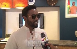 Screenshot of Kimathi Rawlings from X video report on the unveiling of Thomas Sankara's statue
