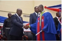 President Nana Addo Dankwa Akufo-Addo congratulates graduating students of the UEW.
