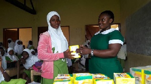 In all 26 of the girls ranging from primary 6 to J.H.S 2 benefited from the donations