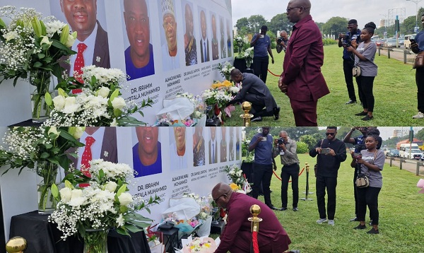 John Wumborti, Acting Commissioner of AIB Ghana paid tribute to the helicopter crash victims