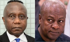 John Kwakye [L] has cautioned President Mahama [R] over betting tax