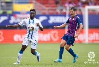 Ghana's Dauda Mohammed (left) scored in CD Tenerife's 2-1 win