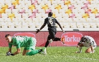 Afriyie Acquah celebrates his debut goal for the season