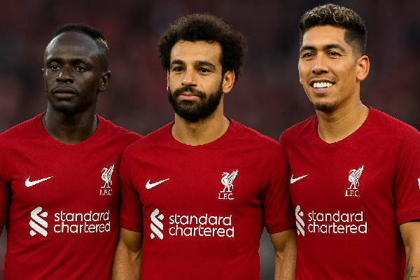 L-R: Sadio Mane, Mohammed Salah and Roberto Firmino