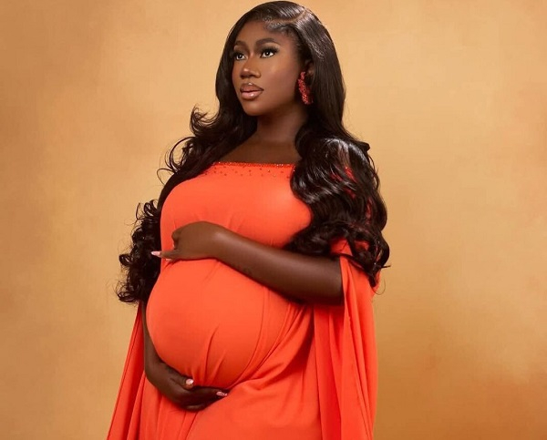 Ghanaian socialite and influencer Hajia Bintu is showing off her baby bump