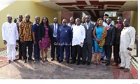 The newly appointed ministers in a group photo with President Akufo-Addo