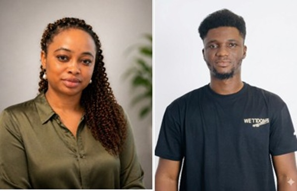 Dr Renata Konadu (R) is the CEO of SellQuic and the Co-founder Maurice Nyamah (L)