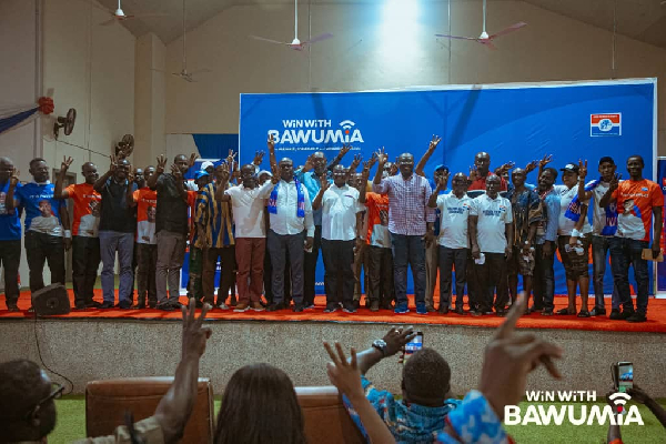 NPP Coordinators celebrating with  Bawumia