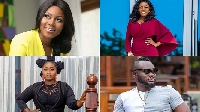 A collage of the 4 Ghanaian celebrities