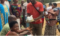 Some individuals and groups in the Guan District soliciting for funds for John Dumelo j