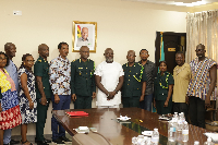 The GNAFF team with the leadership of the Ghana Immigration Service during their visit
