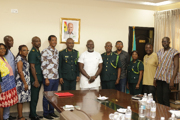 The GNAFF team with the leadership of the Ghana Immigration Service during their visit