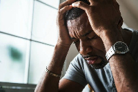 File photo of a distressed man