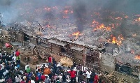 A portion of the Kaneshie market caught fire in the dawn of Sunday, December 20, 2020