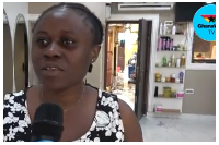 A flood victim speaking to GhanaWeb TV