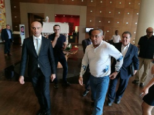 Mr Ahmad and other leading members of CAF arrived in Accra on Sunday