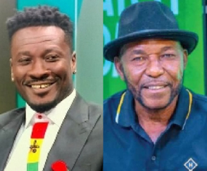 Black Stars legend Asamoah Gyan and veteran coach JE Sarpong