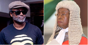 Reggie Rockstone (L) said Sophia Akuffo (R) was among three women who raised him