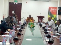 Staff of the Ghana Export Promotion Authority in a meeting with some selected students