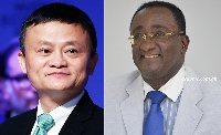 Alibaba boss Jack Ma and Agric Minister Afriyie Akoto