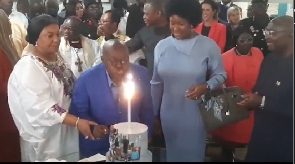 President Akufo-Addo tried hard to blowout the sparkler without success
