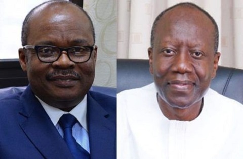 Ernest Addison is the Governor of Bank of Ghana and Ken Ofori-Atta is the Finance Minister