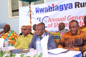 The board chairman Nana Owusu Sarfo Anwona and other dignitaries at the 30th Annual General Meeting
