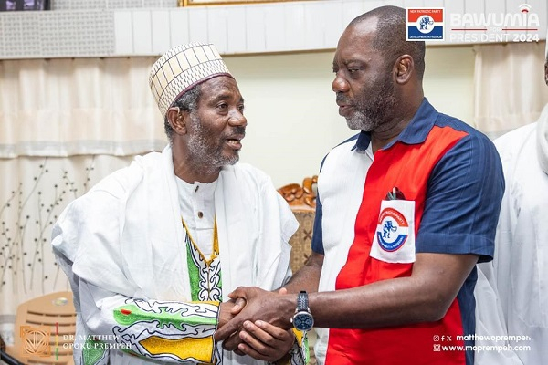 His Spiritual Holiness Sheikh Alhaji Abdulai Maikano Jalloo with Dr Matthew Opoku Prempeh