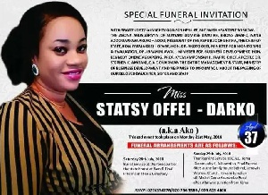 Stacy Offei-Darko's funeral poster