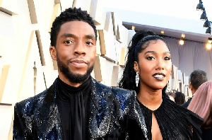 The late Chadwick Boseman and his wife Taylor Simone Ledward