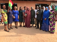 A group picture of the authors and teachers of the school