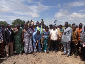 The DCE breaking the ground to pave way for the project to begin