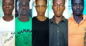 The five accused persons pleaded guilty to two counts of conspiracy to commit crime and robbery