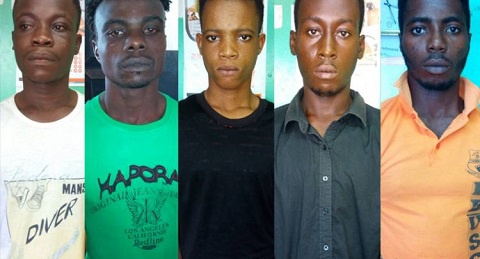 The five accused persons pleaded guilty to two counts of conspiracy to commit crime and robbery