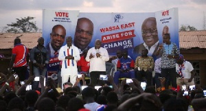 Akufo-Addo on stage during one of his campaign tours