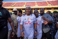 The Brazilian World Cup winner was in Guinea for a charity game