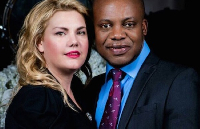 The late Charmain (L) and ex-husband prophet Adusah (R)