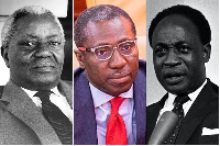 (L-R) Dr Joseph Boakye Danquah, Alexander Kwamina Afenyo-Markin and Osagyefo Dr Kwame Nkrumah